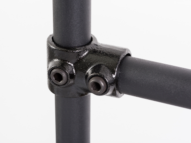 2 Wege Verbinder T Verbinder Verbinderstück für schwarzes 27 mm Rohr rund Wandregalsystem Garderobensystem Kleiderkammer Kleiderstangen für Art Nr W03BK Eck