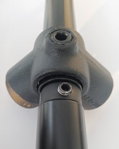 Innenverbinder mit 3 Wegeverbinder Eckverbinder mit 27 mm Rundrohr in schwarz für Art Nr W03BK Eck
