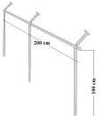 Garderobe für Dachschräge, Kleiderstange St.09.100.200